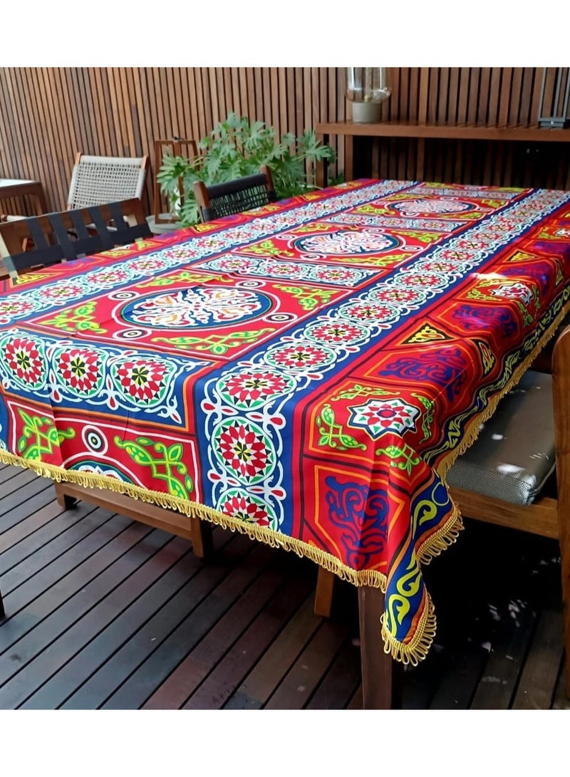 i diD Ramadan Traditional Table Cloth Cover, 150cm*250cm, Washable and Reusable, - Image 1